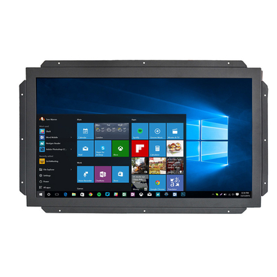 شاشة VGA DVI DC12V متعددة اللمس بالأشعة تحت الحمراء 250cd / M2 4 نقاط تعمل باللمس
