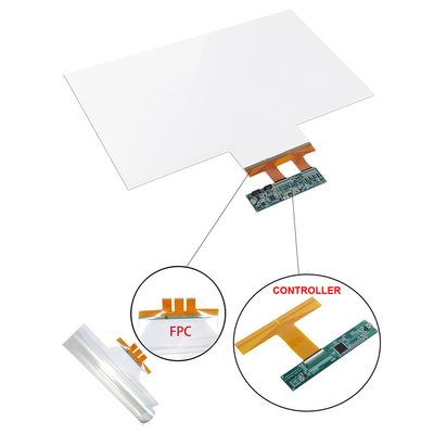 55 بوصة بالسعة PCAP Touch Foil ، شاشة LCD تعمل باللمس فيلم احباط