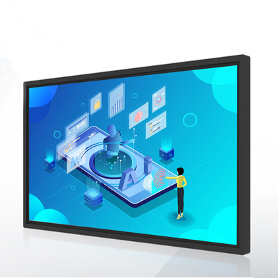 شاشة عرض LCD عالية الدقة مقاس 55 بوصة مقاومة للتخريب ، شاشة تعمل باللمس بإطار الأشعة تحت الحمراء للتعليم