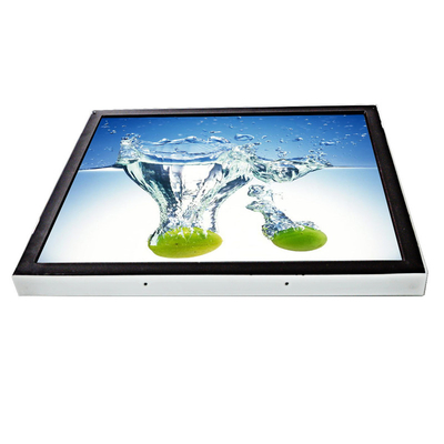 VGA DVI الأشعة تحت الحمراء IR Multi Touch Screen Monitor 250cd / M2 مثبت على الحائط
